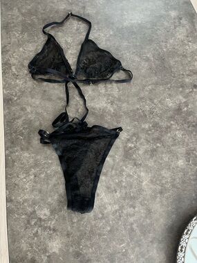 Victoria's Secret Black Lace Halter Bag Charm